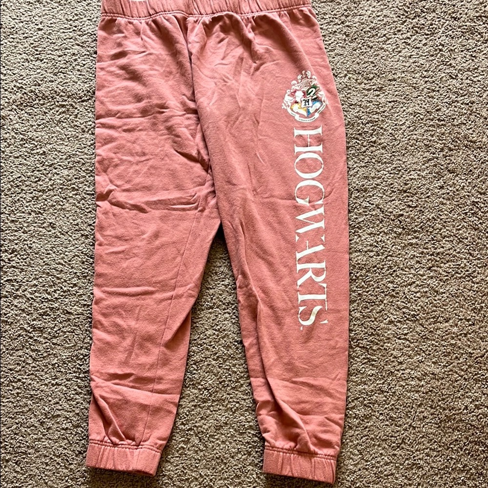 Hogwarts Pink Joggers with Elastic Cuffs